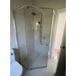 Australia Custom made Semi-Frameless Diamond Shower Screen (900-1000) * (900-1000) * 1950